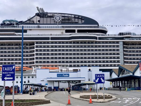 The MSC Meraviglia in Red Hook. 