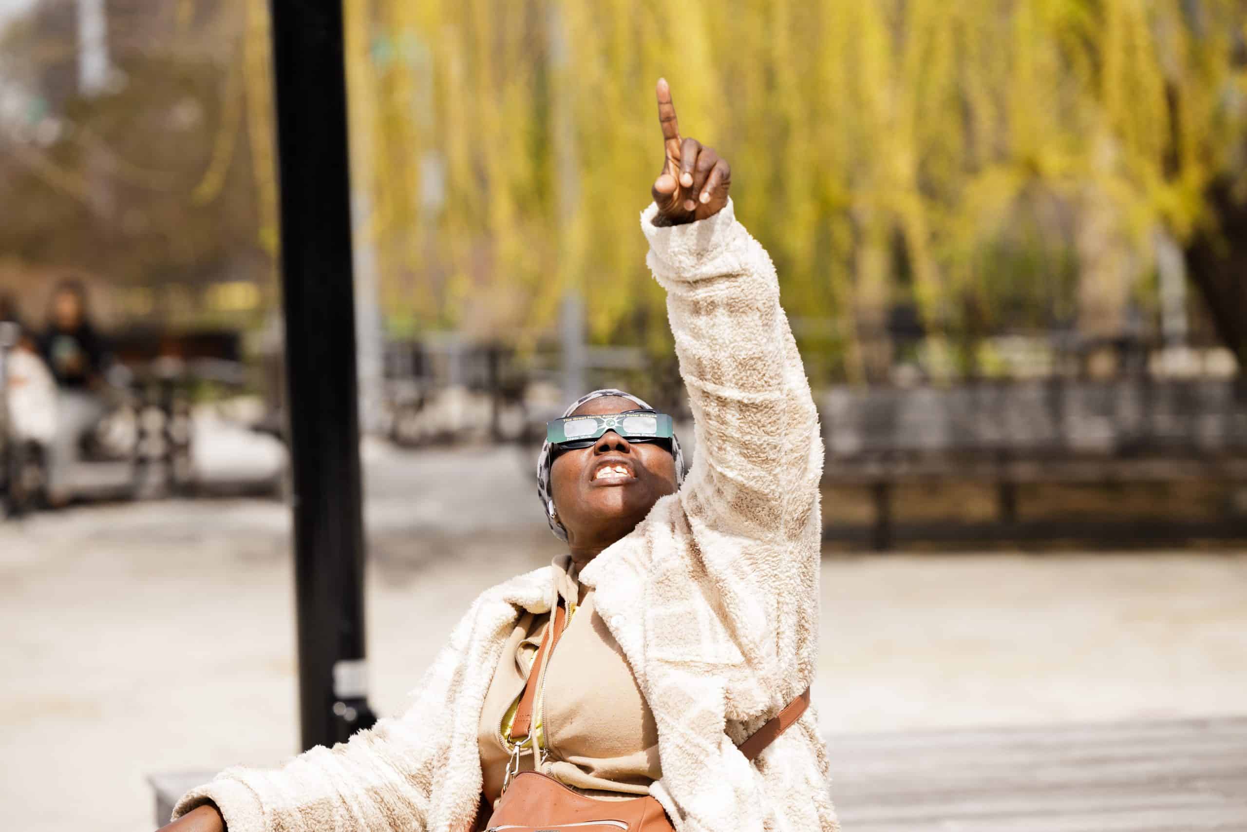 ‘Once in a lifetime’: Bronxites catch glimpse of Monday’s partial solar eclipse