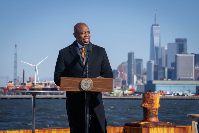 eric adams south brooklyn marine terminal wind