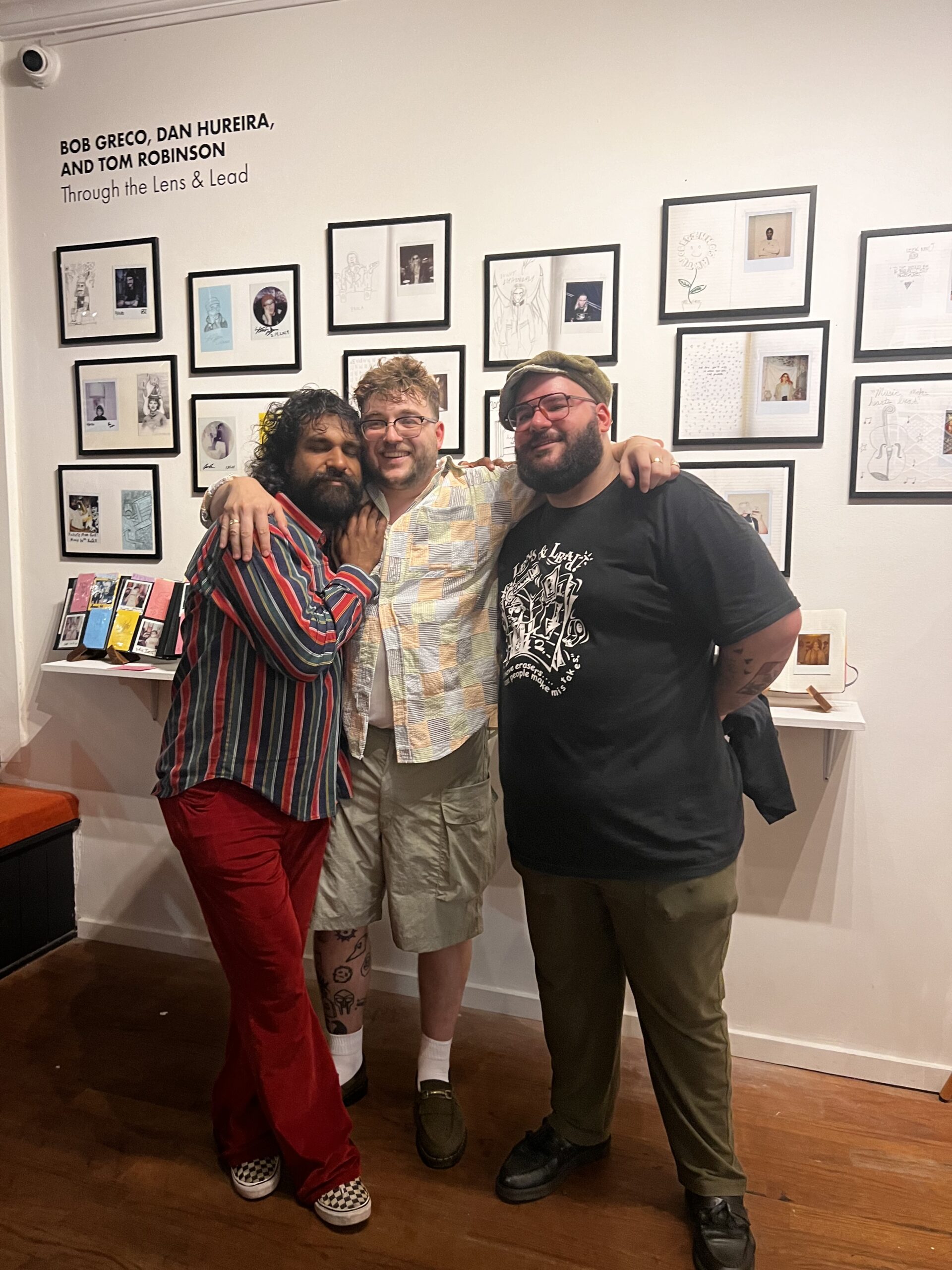 Greco, Robinson and Hureira in front of their work. Photo courtesy of Tom Robinson