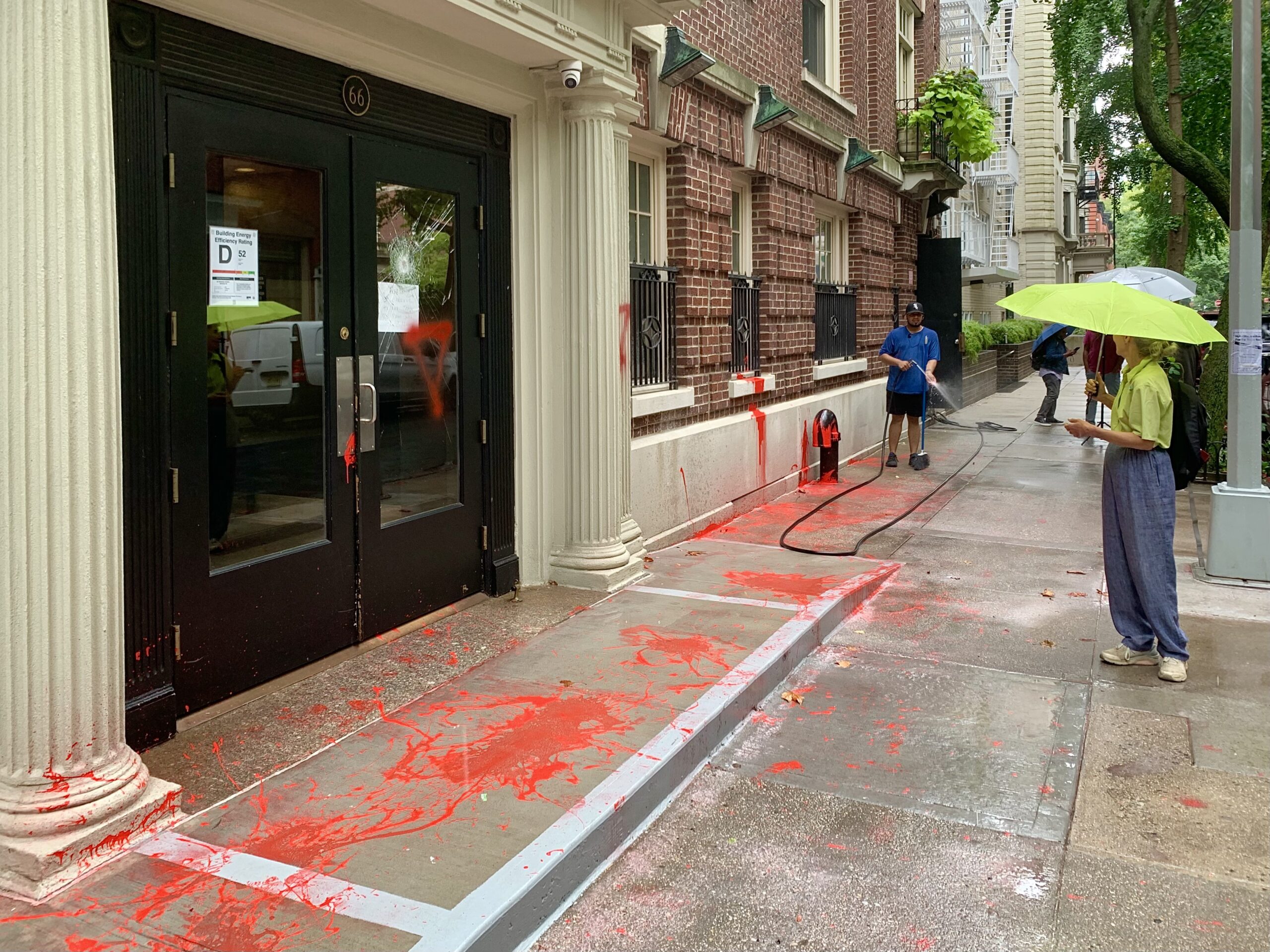 Neighbors were shocked that a second Brooklyn Heights building was targeted by vandals. Photo by Mary Frost