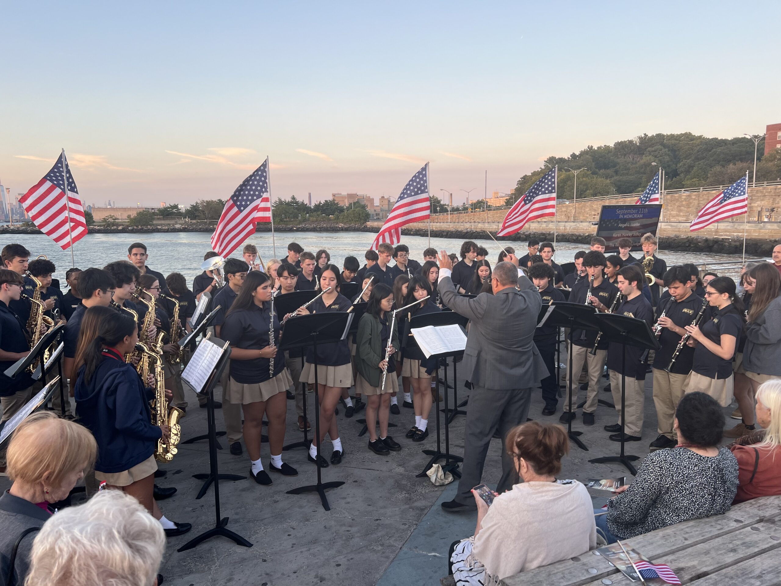 The Xaverian High School Band doing what they do best. Photo by Wayne Daren Schneiderman  
