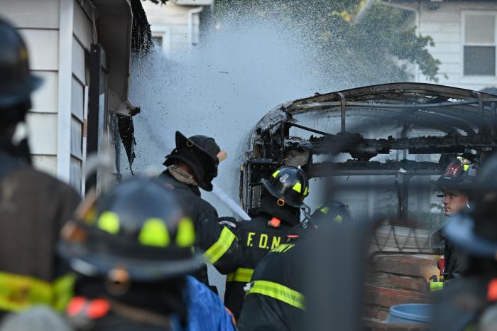 damaged school bus