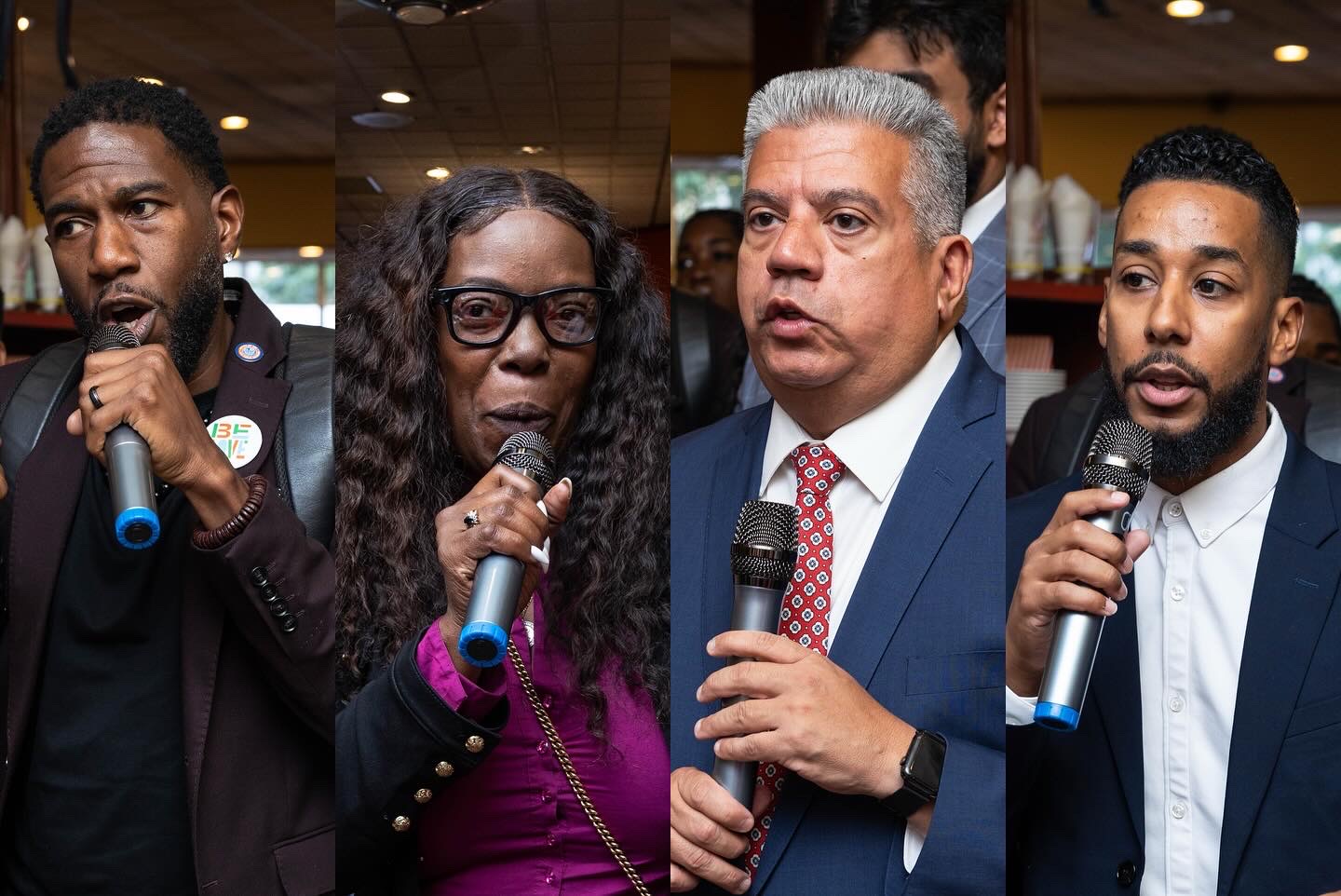 Public Advocate Jumaane Williams, Assemblymember Latrice Walker, Brooklyn District Attorney Eric Gonzalez, Brooklyn Borough President Antonio Reynoso. Photo by Shamar Simms for Brooklyn Democratic Party