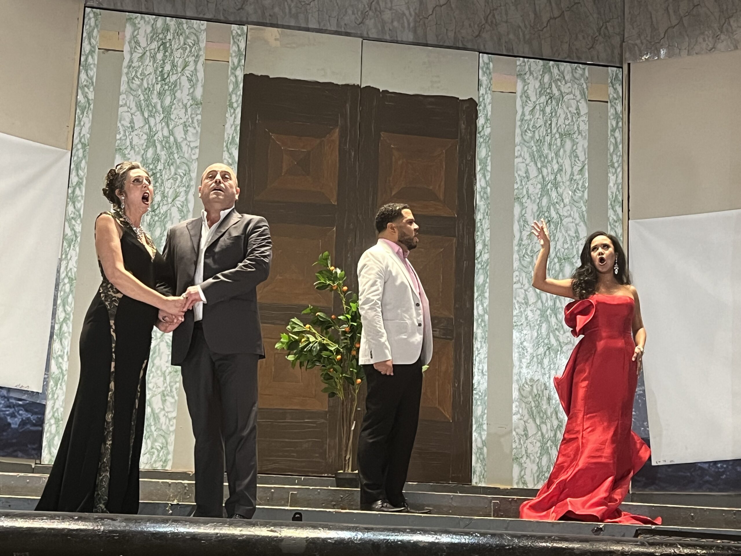 From left: Anna Viemeister, Paolo Buffagni and baritone Eliam Ramos Fuentes alongside soprano Nicole Magallón. Photo by Wayne Daren Schneiderman 