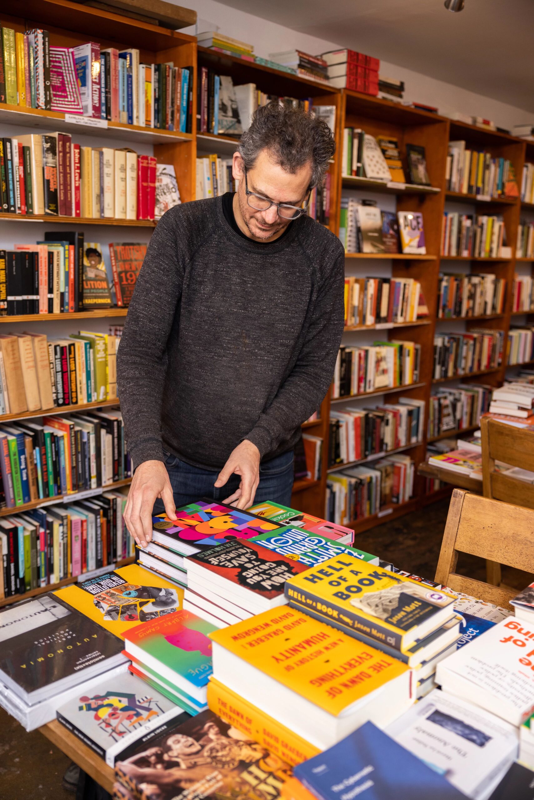 Alexander Dwinell of The Word is Change Bookstore. Photo by Gregg Richards